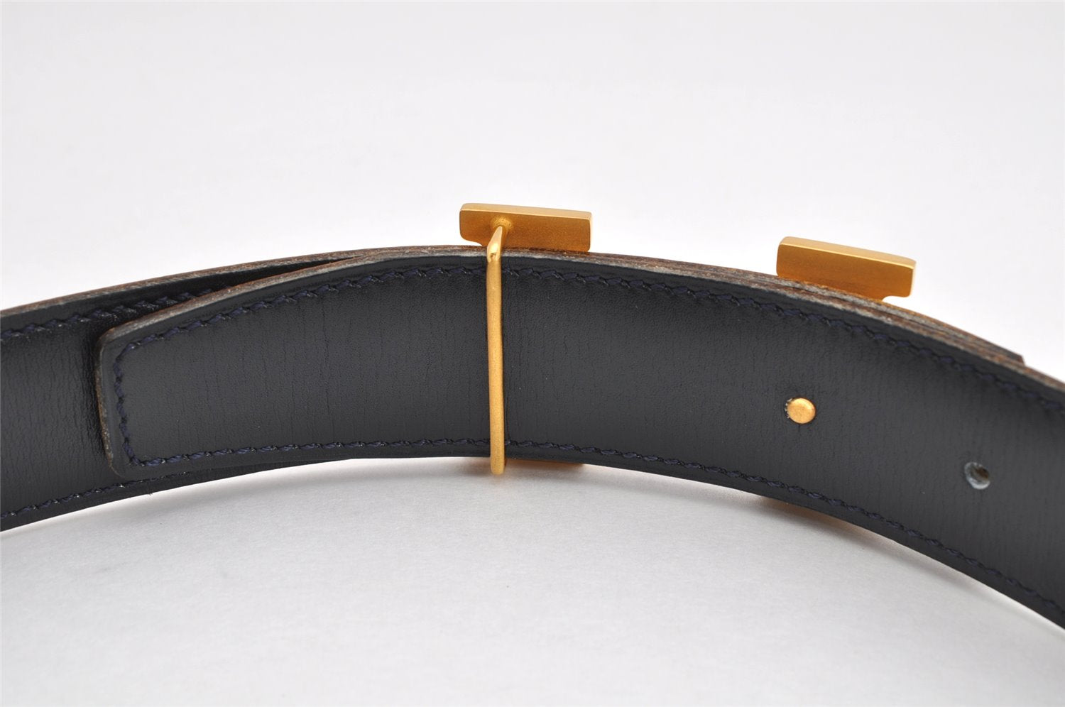 Authentic HERMES Constance Leather Belt Size 66cm 26