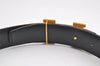 Authentic HERMES Constance Leather Belt Size 66cm 26" Yellow Navy 2094K