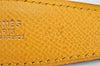 Authentic HERMES Constance Leather Belt Size 66cm 26" Yellow Navy 2094K