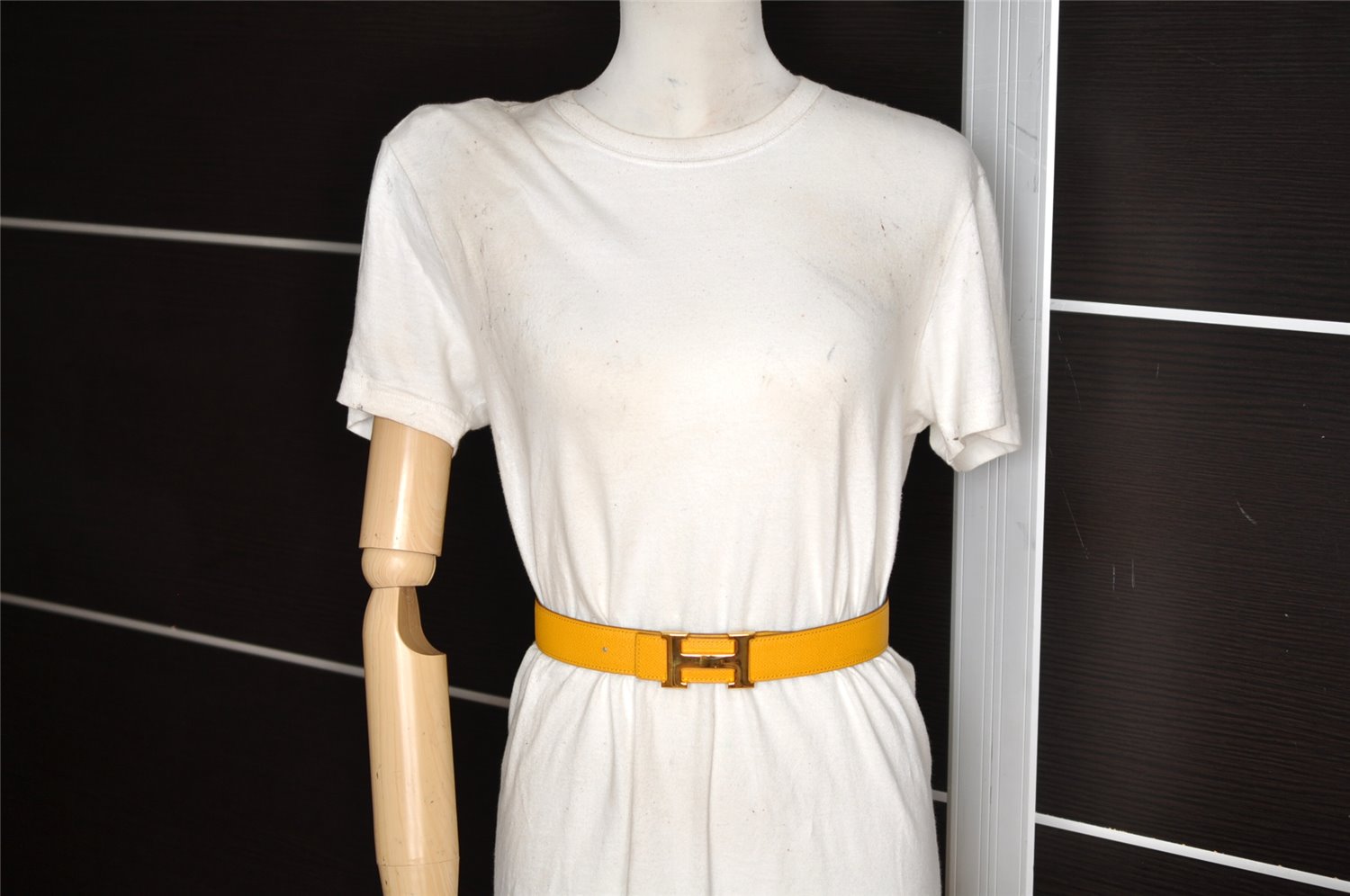 Authentic HERMES Constance Leather Belt Size 66cm 26