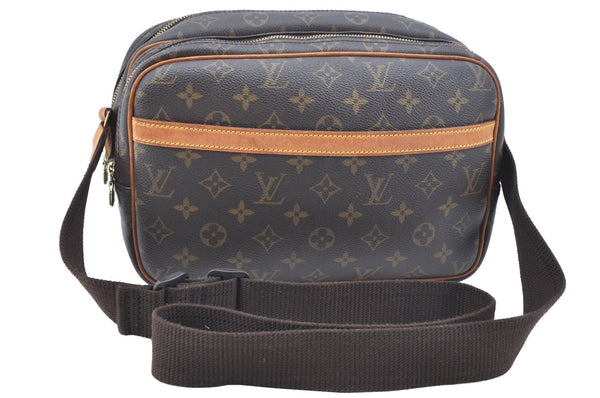 Authentic Louis Vuitton Monogram Reporter PM Shoulder Cross Bag M45254 LV 2096J