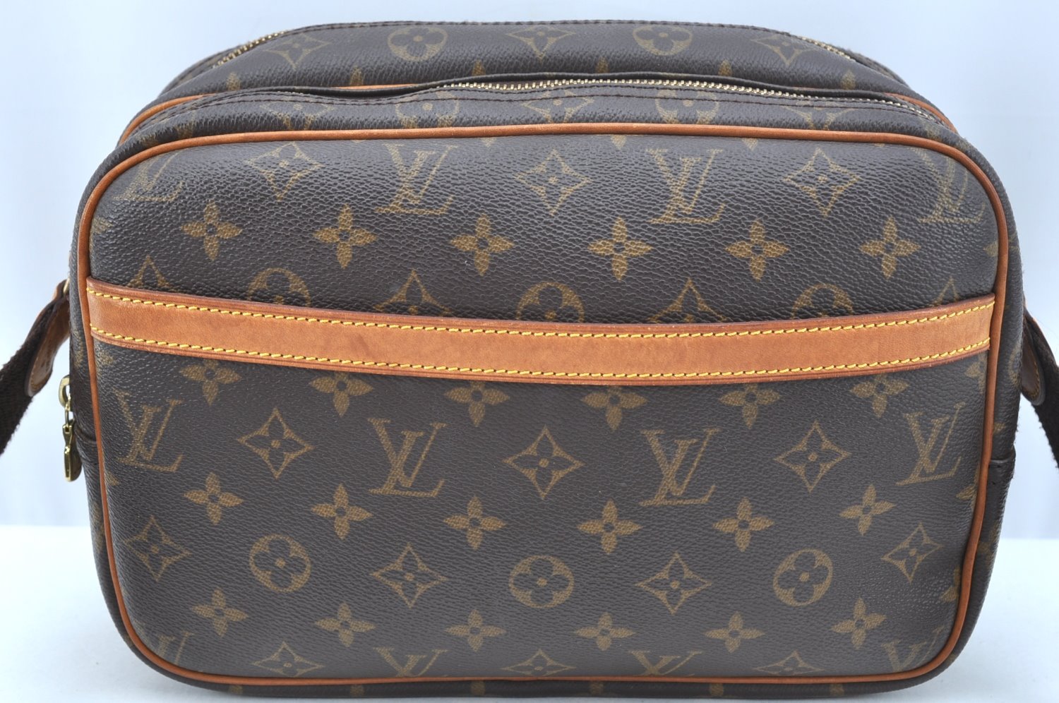 Authentic Louis Vuitton Monogram Reporter PM Shoulder Cross Bag M45254 LV 2096J