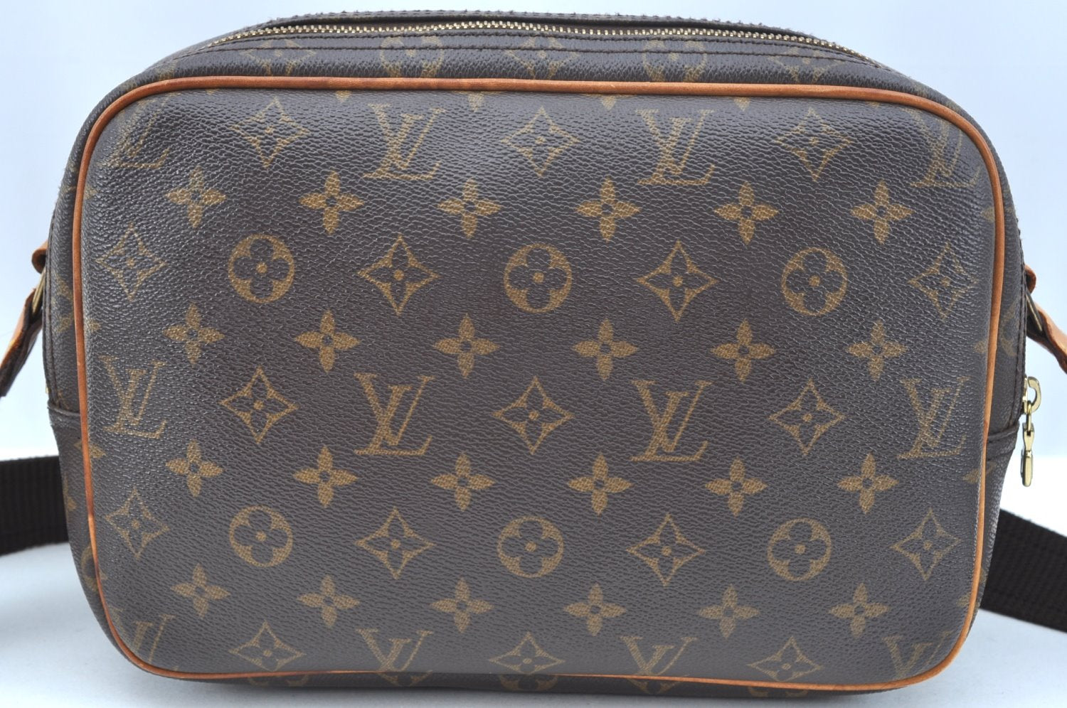 Authentic Louis Vuitton Monogram Reporter PM Shoulder Cross Bag M45254 LV 2096J