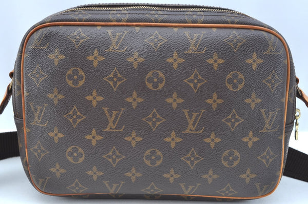 Authentic Louis Vuitton Monogram Reporter PM Shoulder Cross Bag M45254 LV 2096J