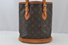 Authentic Louis Vuitton Monogram Bucket PM Shoulder Tote Bag M42238 LV 2097J