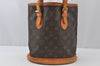 Authentic Louis Vuitton Monogram Bucket PM Shoulder Tote Bag M42238 LV 2097J