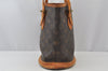 Authentic Louis Vuitton Monogram Bucket PM Shoulder Tote Bag M42238 LV 2097J