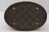 Authentic Louis Vuitton Monogram Bucket PM Shoulder Tote Bag M42238 LV 2097J