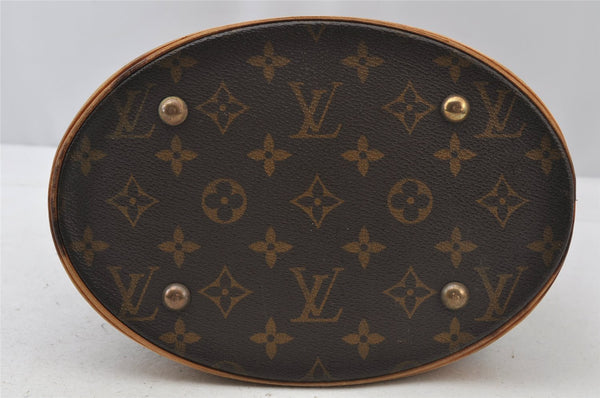 Authentic Louis Vuitton Monogram Bucket PM Shoulder Tote Bag M42238 LV 2097J