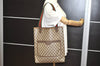 Authentic GUCCI Web Sherry Line Shoulder Tote Bag GG PVC Leather Brown 2098I