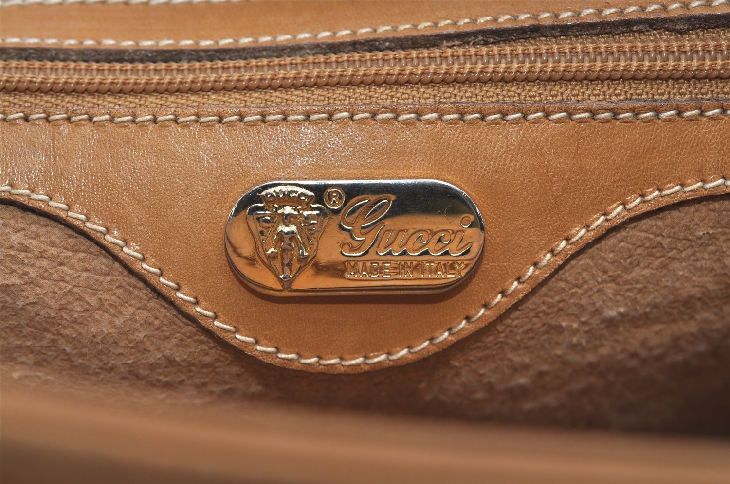 Authentic GUCCI Vintage Micro GG PVC Leather Tote Hand Bag Brown 2099I