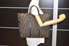 Authentic FENDI Zucca 2Way Shoulder Tote Bag Canvas Leather Brown Junk 2099K