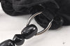 Authentic Christian Dior Maris Pearl Shoulder Hand Bag Purse Nylon Black 2100K