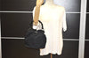 Authentic Christian Dior Maris Pearl Shoulder Hand Bag Purse Nylon Black 2100K