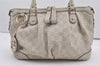 Authentic GUCCI Guccissima Sukey 2Way Tote Bag GG Leather 247902 White 2101J