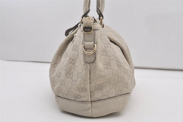 Authentic GUCCI Guccissima Sukey 2Way Tote Bag GG Leather 247902 White 2101J