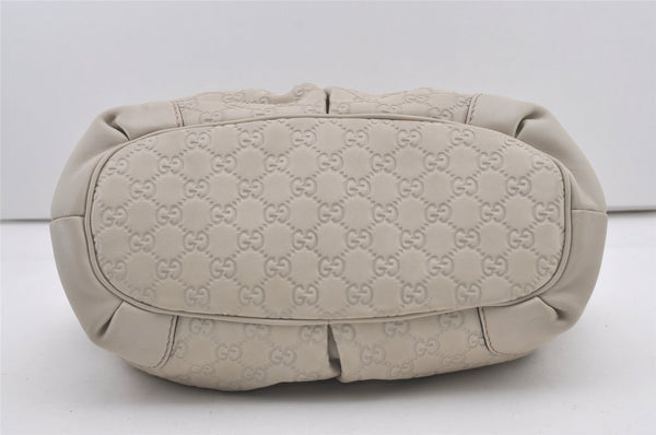 Authentic GUCCI Guccissima Sukey 2Way Tote Bag GG Leather 247902 White 2101J