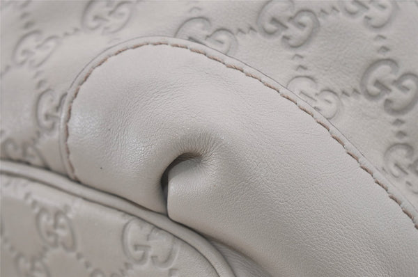 Authentic GUCCI Guccissima Sukey 2Way Tote Bag GG Leather 247902 White 2101J