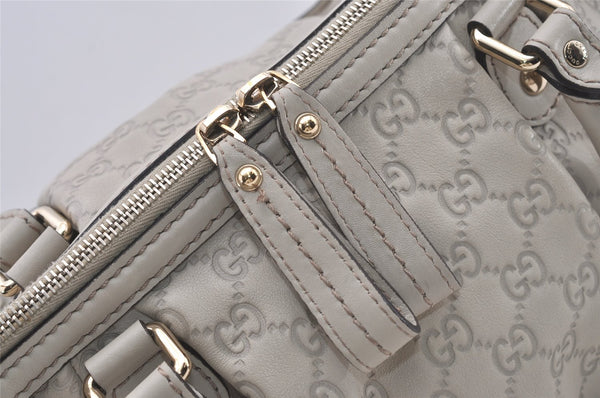 Authentic GUCCI Guccissima Sukey 2Way Tote Bag GG Leather 247902 White 2101J