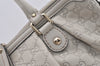 Authentic GUCCI Guccissima Sukey 2Way Tote Bag GG Leather 247902 White 2101J