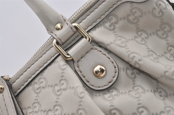 Authentic GUCCI Guccissima Sukey 2Way Tote Bag GG Leather 247902 White 2101J