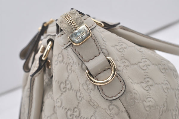 Authentic GUCCI Guccissima Sukey 2Way Tote Bag GG Leather 247902 White 2101J
