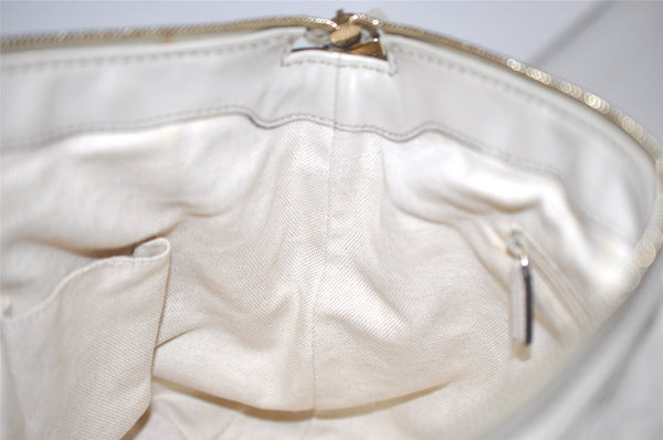 Authentic GUCCI Guccissima Sukey 2Way Tote Bag GG Leather 247902 White 2101J