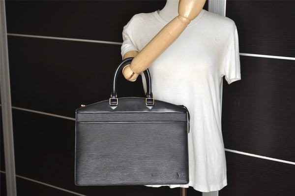 Authentic Louis Vuitton Epi Riviera Hand Bag Black M48182 LV 2102J
