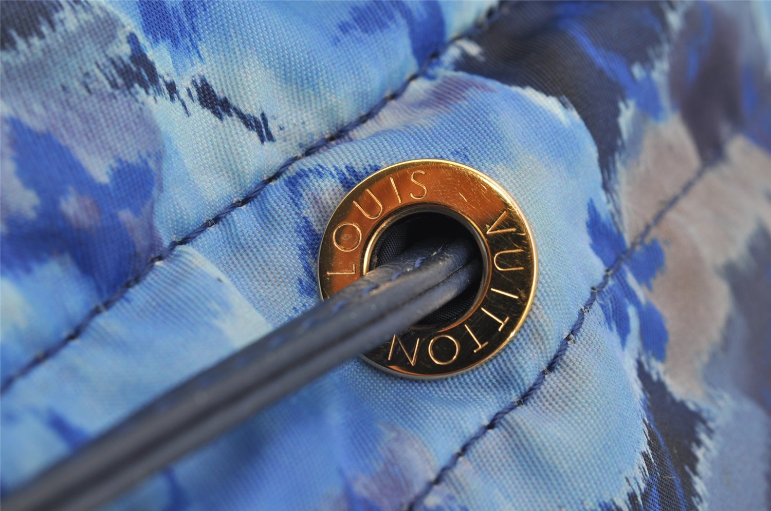 Authentic Louis Vuitton Monogram Ikat Flower Noefull MM 2Way Hand Bag Blue 2103I