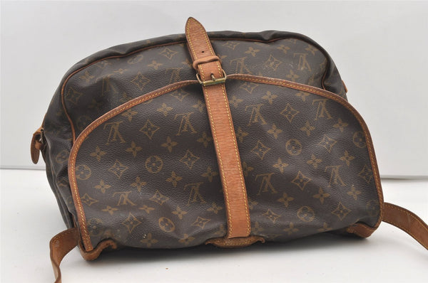 Authentic Louis Vuitton Monogram Saumur 35 Shoulder Cross Bag M42254 LV 2104J