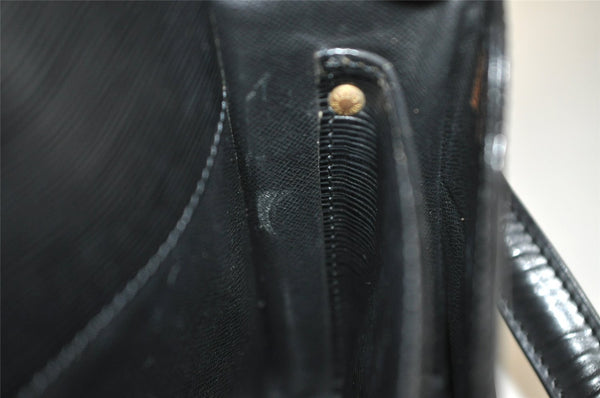 Authentic Louis Vuitton Epi Cartouchiere MM Shoulder Bag Black M52242 LV 2105I