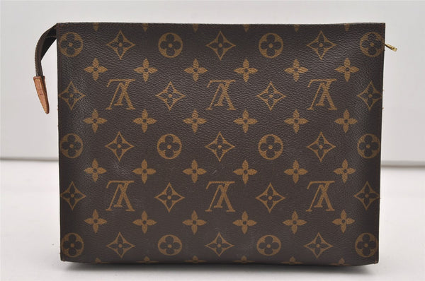 Auth Louis Vuitton Monogram Poche Toilette 26 Cosmetics Pouch Old Model LV 2106J