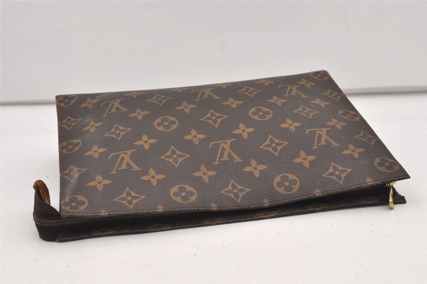 Auth Louis Vuitton Monogram Poche Toilette 26 Cosmetics Pouch Old Model LV 2106J