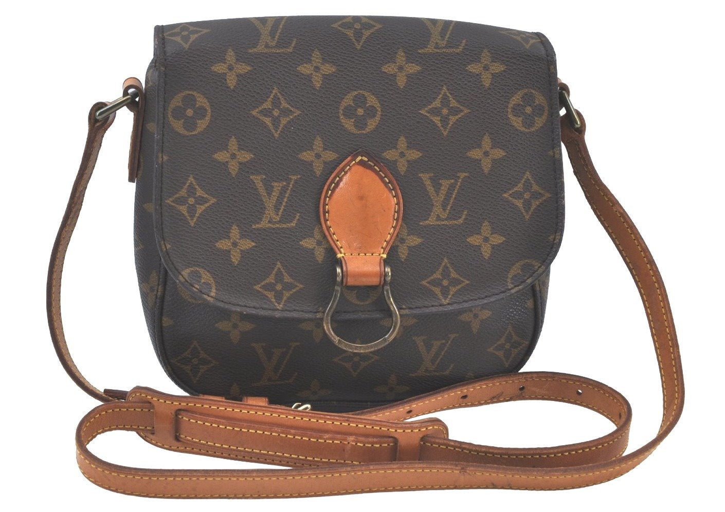 Authentic Louis Vuitton Monogram Saint Cloud MM M51243 Shoulder Cross Bag 2107J