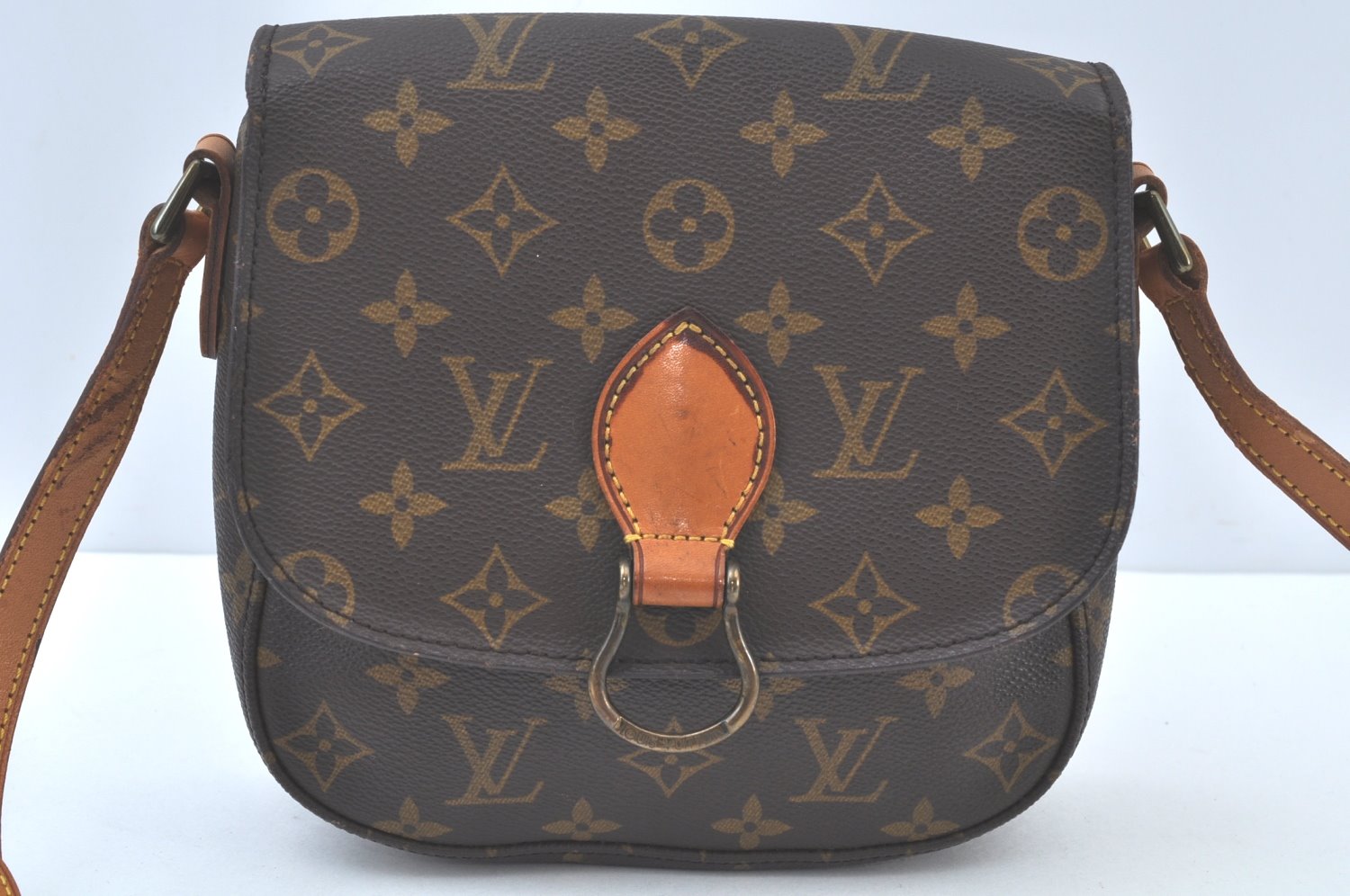 Authentic Louis Vuitton Monogram Saint Cloud MM M51243 Shoulder Cross Bag 2107J