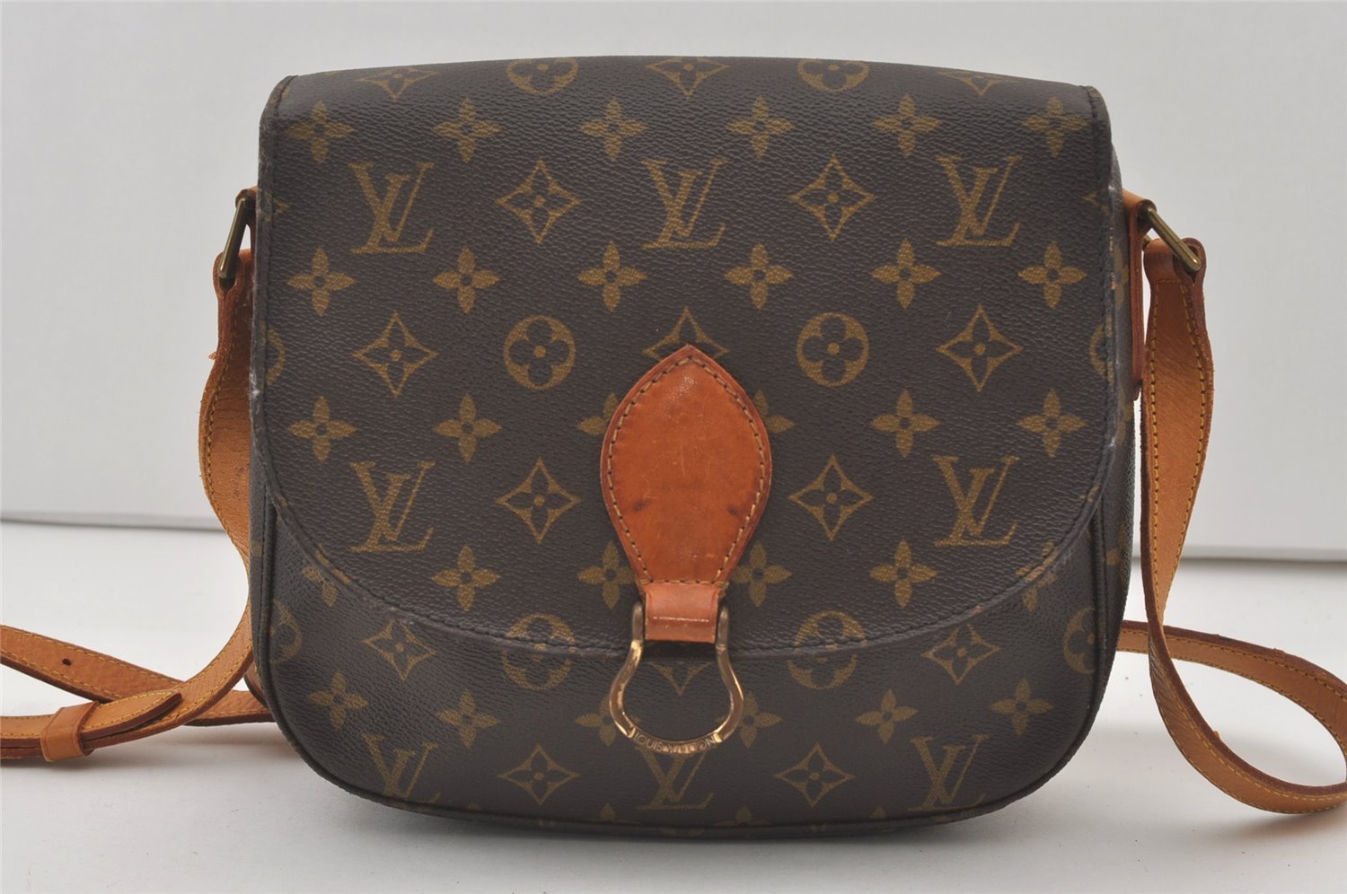 Authentic Louis Vuitton Monogram Saint Cloud GM M51242 Shoulder Cross Bag 2108J