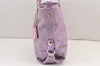 Authentic COACH Signature 2Way Tote Bag Canvas Enamel F18844 Purple 2109K