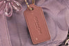 Authentic COACH Signature 2Way Tote Bag Canvas Enamel F18844 Purple 2109K