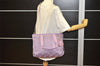 Authentic COACH Signature 2Way Tote Bag Canvas Enamel F18844 Purple 2109K