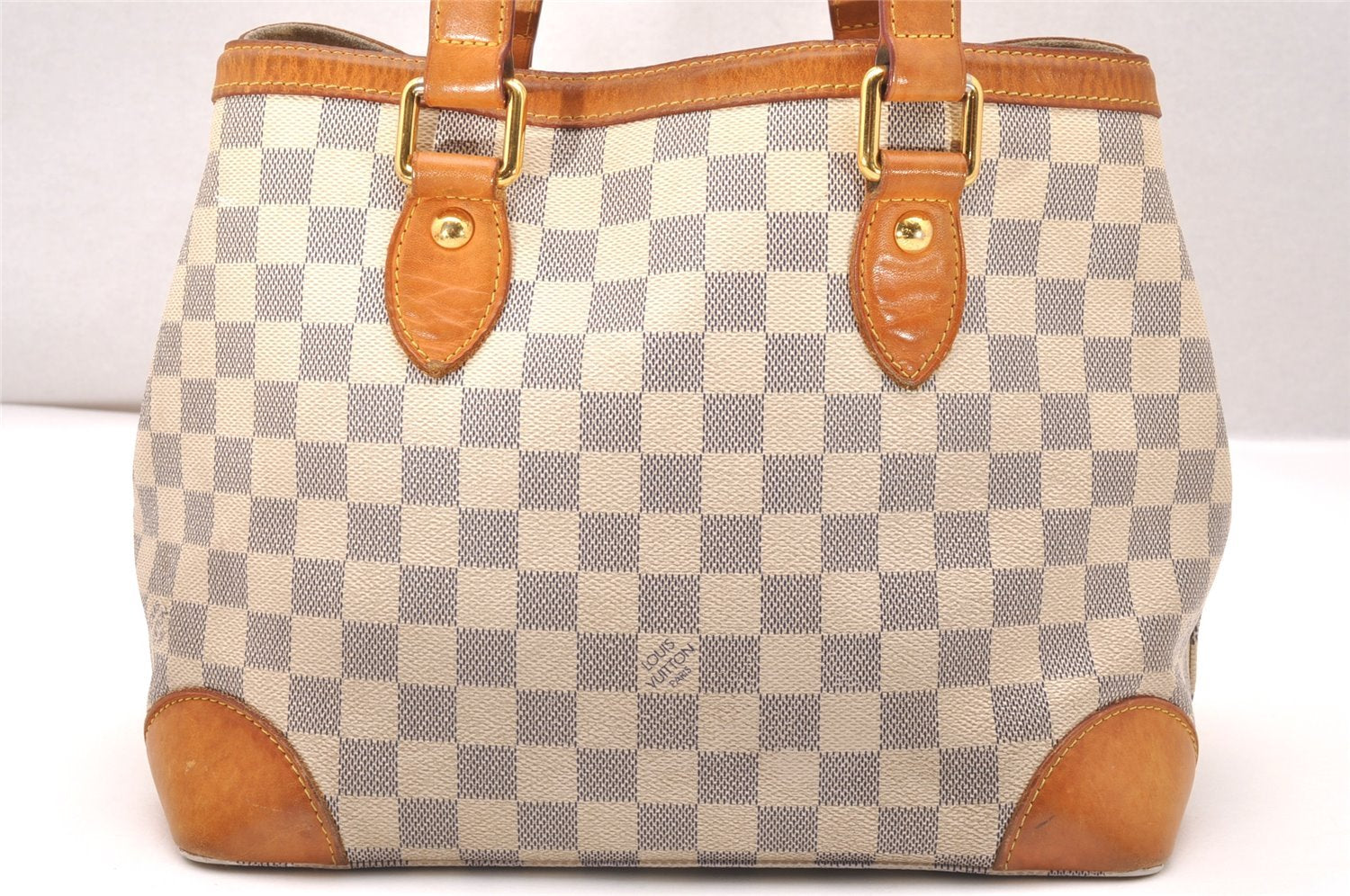 Authentic Louis Vuitton Damier Azur Hampstead PM N51207 Shoulder Tote Bag 2110J