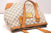 Authentic Louis Vuitton Damier Azur Hampstead PM N51207 Shoulder Tote Bag 2110J