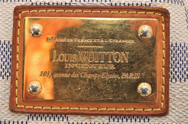 Authentic Louis Vuitton Damier Azur Hampstead PM N51207 Shoulder Tote Bag 2110J