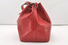 Authentic Louis Vuitton Epi Petit Noe Shoulder Drawstring Bag M44107 Red 2111J