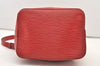 Authentic Louis Vuitton Epi Petit Noe Shoulder Drawstring Bag M44107 Red 2111J