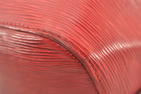 Authentic Louis Vuitton Epi Petit Noe Shoulder Drawstring Bag M44107 Red 2111J