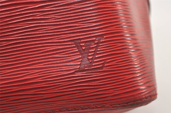 Authentic Louis Vuitton Epi Petit Noe Shoulder Drawstring Bag M44107 Red 2111J