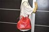 Authentic Louis Vuitton Epi Petit Noe Shoulder Drawstring Bag M44107 Red 2111J