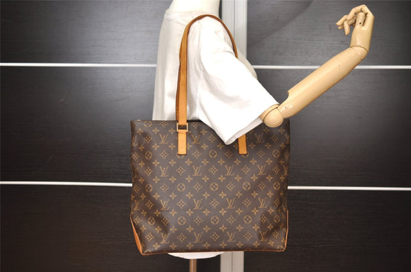 Authentic Louis Vuitton Monogram Cabas Mezzo Shoulder Tote Bag M51151 LV 2112J