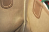 Authentic GUCCI Web Sherry Line Shoulder Tote Bag GG PVC Leather Brown 2113I