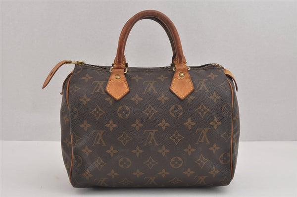 Authentic Louis Vuitton Monogram Speedy 25 Boston Hand Bag M41528 LV 2113J